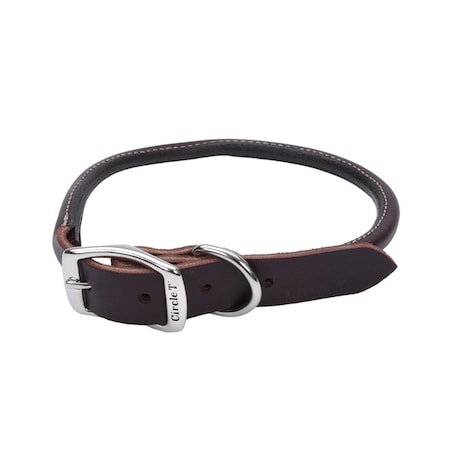 Coastal Pet Circle T Latigo Leather Dog Collar Round 3/4" 18" 3802-18